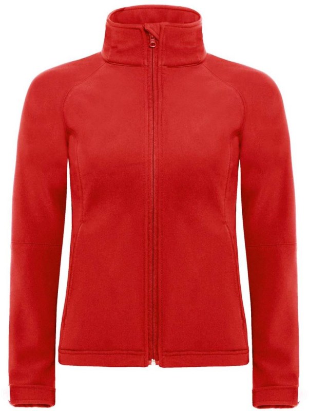B&C Hooded Softshell /women Dámská 3-vrstvá softshellová bunda s kapucí 01.0937 red