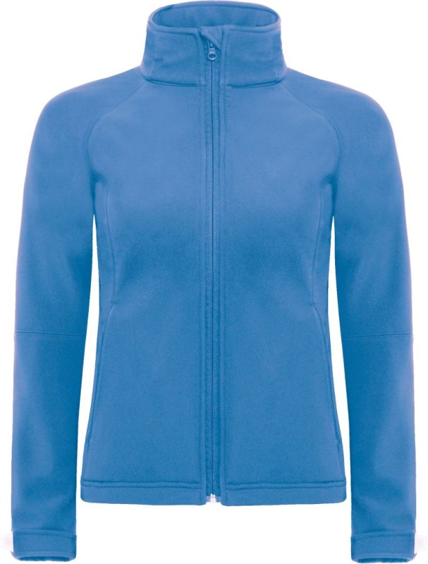 B&C Hooded Softshell /women Dámská 3-vrstvá softshellová bunda s kapucí 01.0937 azure