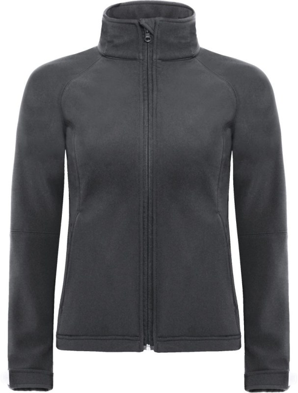 B&C Hooded Softshell /women Dámská 3-vrstvá softshellová bunda s kapucí 01.0937 dark grey
