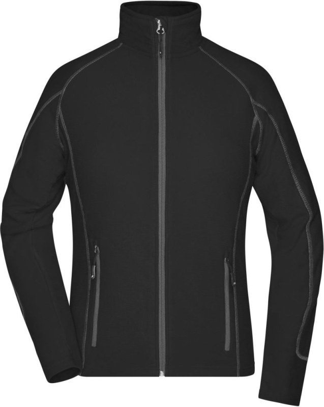 Daiber JN 596 Dámská strukturovaná fleecová bunda 02.0596 black/carbon