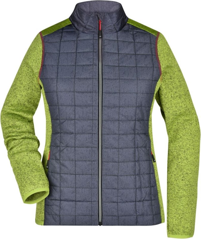 Daiber JN 741 Dámská pletená hybridní bunda 02.0741 kiwi melange/anthracite melange