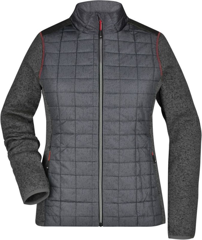 Daiber JN 741 Dámská pletená hybridní bunda 02.0741 grey melange/anthracite melange