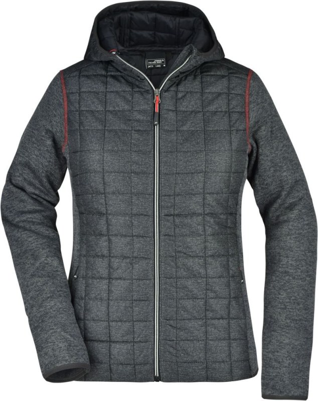 Daiber JN 771 Dámská pletená hybridní bunda 02.0771 grey melange/anthracite melange