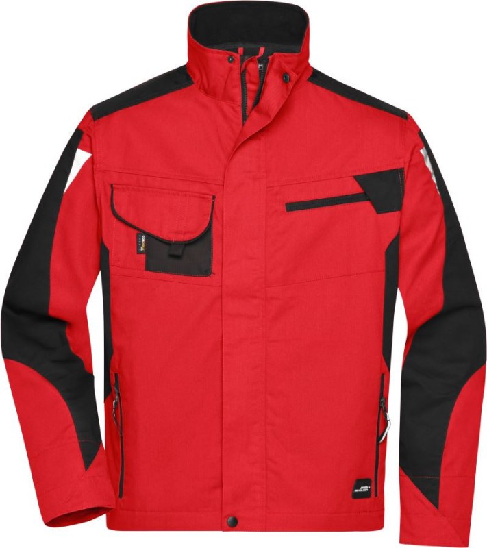 Daiber JN 821 Pracovní bunda - Strong 02.0821 red/black