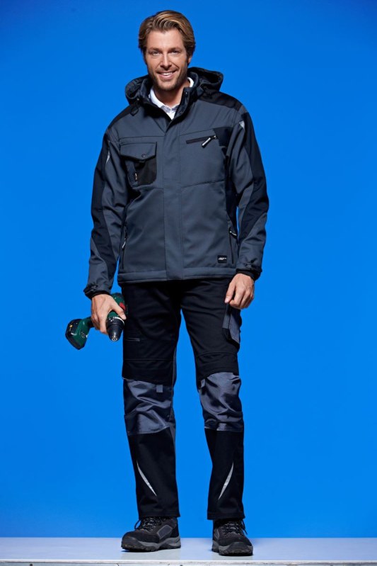 Daiber JN 824 Pracovní zimní softshellová bunda - Strong 02.0824 carbon/black - Dámské oblečení bundy