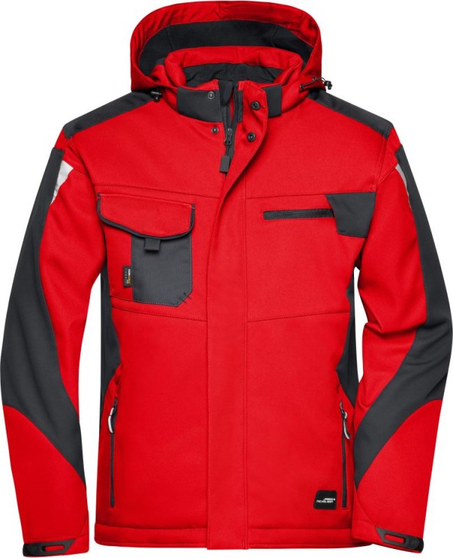 Daiber JN 824 Pracovní zimní softshellová bunda - Strong 02.0824 red/black - Dámské oblečení bundy