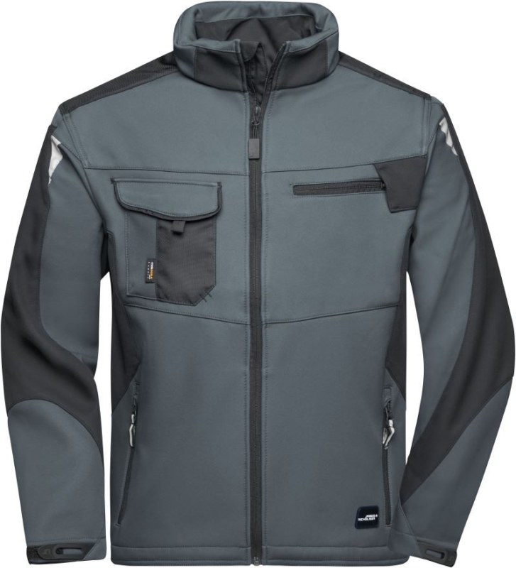 Daiber JN 844 Pracovní letní softshellová bunda - Strong 02.0844 carbon/black