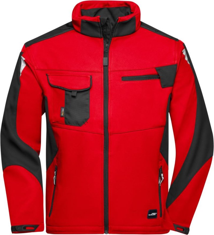 Daiber JN 844 Pracovní letní softshellová bunda - Strong 02.0844 red/black - Dámské oblečení bundy