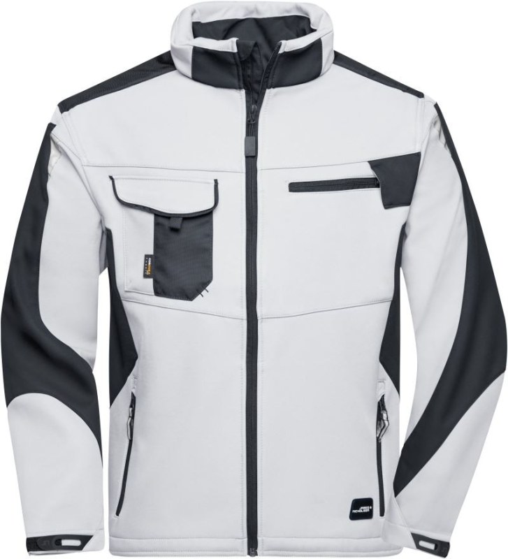 Daiber JN 844 Pracovní letní softshellová bunda - Strong 02.0844 white/carbon