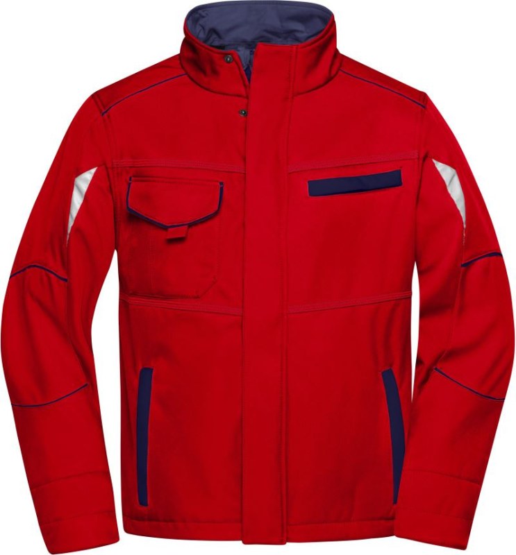 Daiber JN 851 Pracovní letní softshellová bunda - Color 02.0851 red/navy