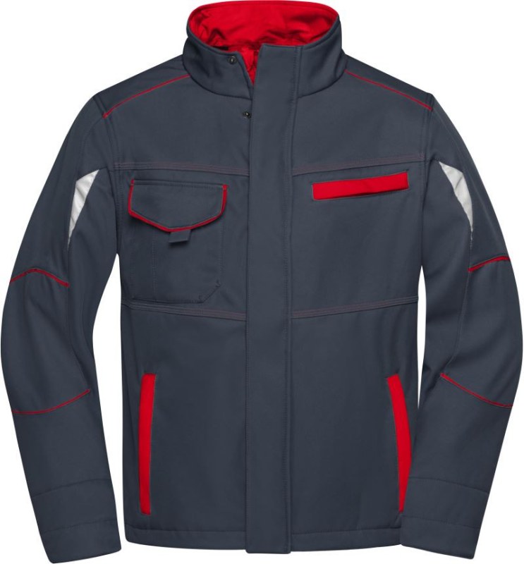 Daiber JN 851 Pracovní letní softshellová bunda - Color 02.0851 carbon/red