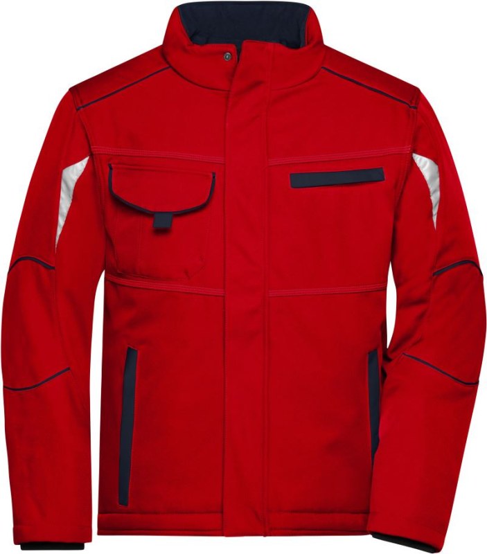 Daiber JN 853 Pracovní zimní softshellová bunda - Color 02.0853 red/navy