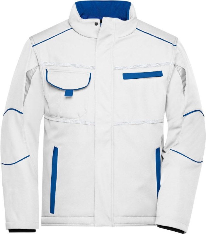 Daiber JN 853 Pracovní zimní softshellová bunda - Color 02.0853 white/royal