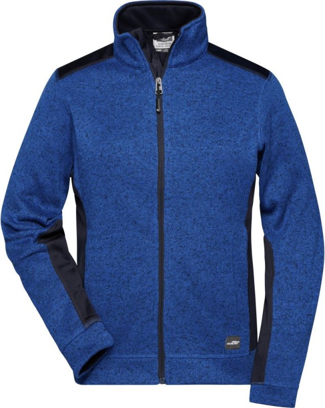 Daiber JN 861 Dámská pracovní pletená fleece bunda - Strong 02.0861 royal melange/navy