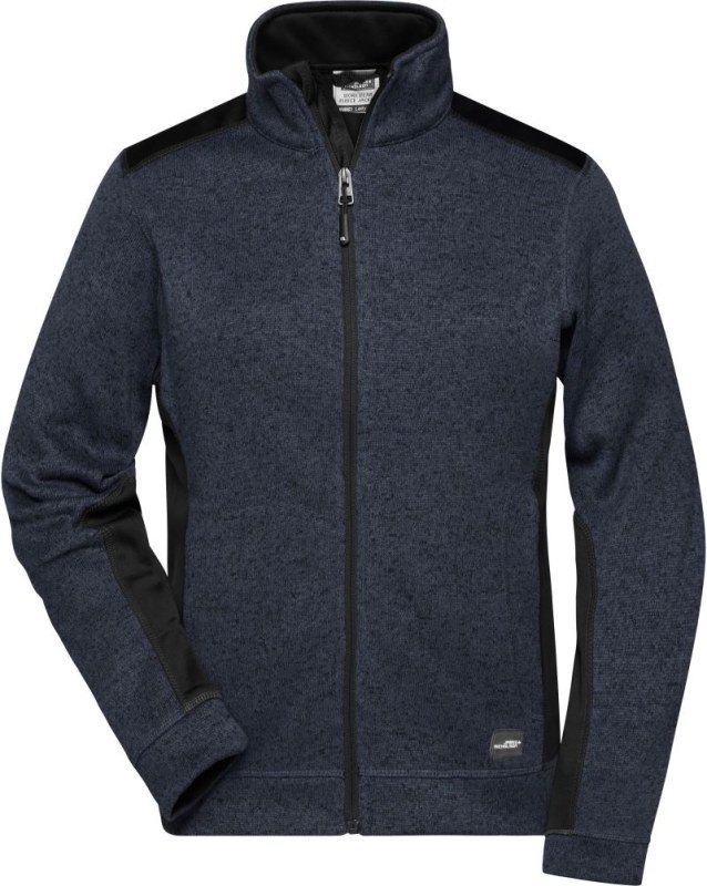 Daiber JN 861 Dámská pracovní pletená fleece bunda - Strong 02.0861 carbon melange/black