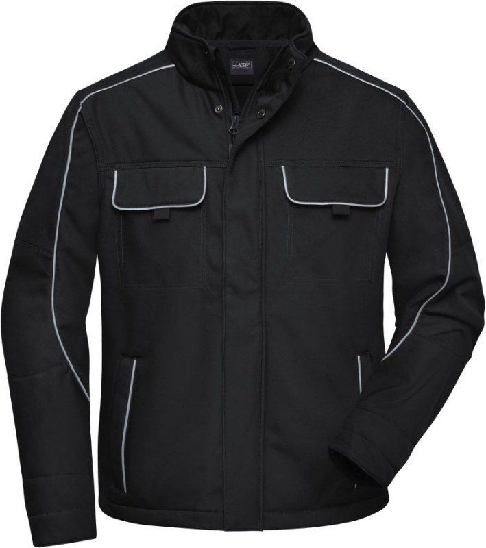 Daiber JN 884 Pracovní softshellová bunda - Solid 02.0884 black