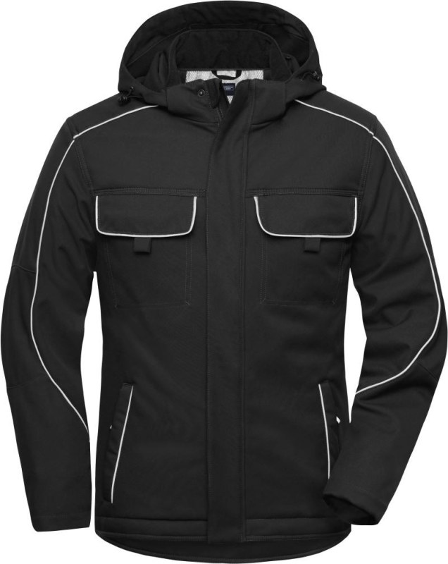 Daiber JN 886 Pracovní softshellová polstrovaná bunda - Solid 02.0886 black - Dámské oblečení bundy