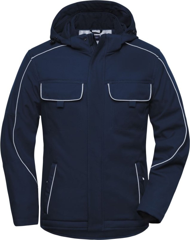 Daiber JN 886 Pracovní softshellová polstrovaná bunda - Solid 02.0886 navy