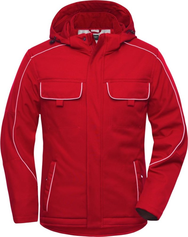 Daiber JN 886 Pracovní softshellová polstrovaná bunda - Solid 02.0886 red