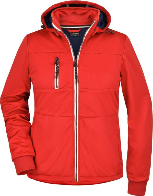 Daiber JN 1077 Dámská 3-vrstvá softshellová bunda "Maritim" 02.1077 red/navy/white
