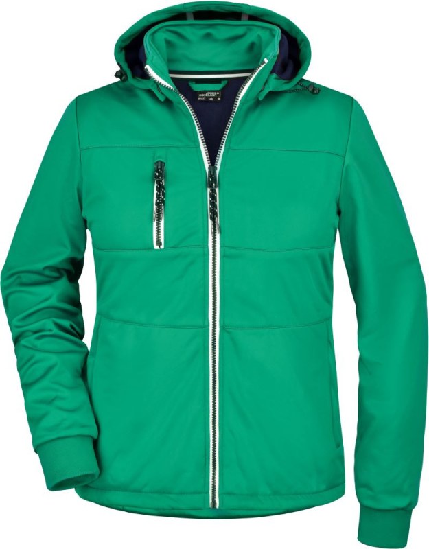Daiber JN 1077 Dámská 3-vrstvá softshellová bunda "Maritim" 02.1077 irish green/navy/white