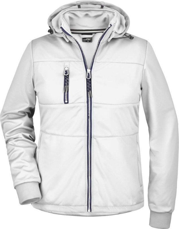 Daiber JN 1077 Dámská 3-vrstvá softshellová bunda "Maritim" 02.1077 white/white/navy
