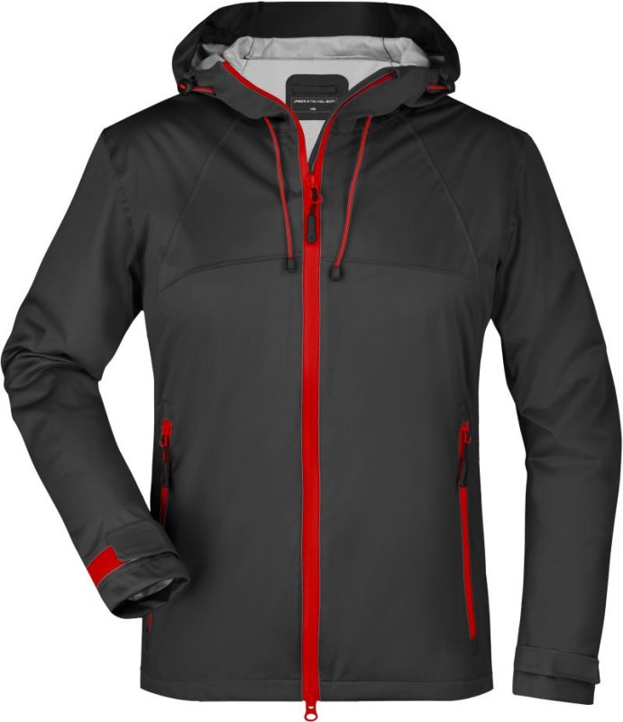 Daiber JN 1097 Dámská 3-vrstvá softshellová bunda 02.1097 black/red