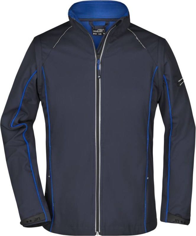 Daiber JN 1121 Dámská softshell bunda s odepínacími rukávy 02.1121 navy/royal