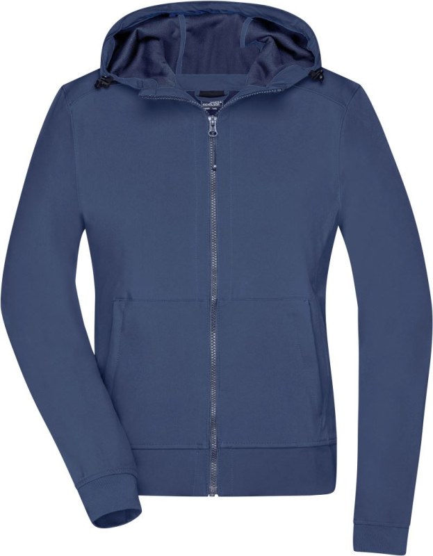 Daiber JN 1145 Dámská 2-vrstvá softshellová bunda s kapucí 02.1145 navy/navy