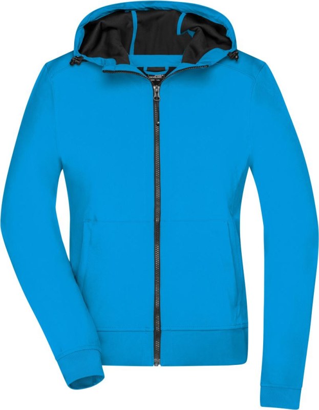 Daiber JN 1145 Dámská 2-vrstvá softshellová bunda s kapucí 02.1145 blue/black
