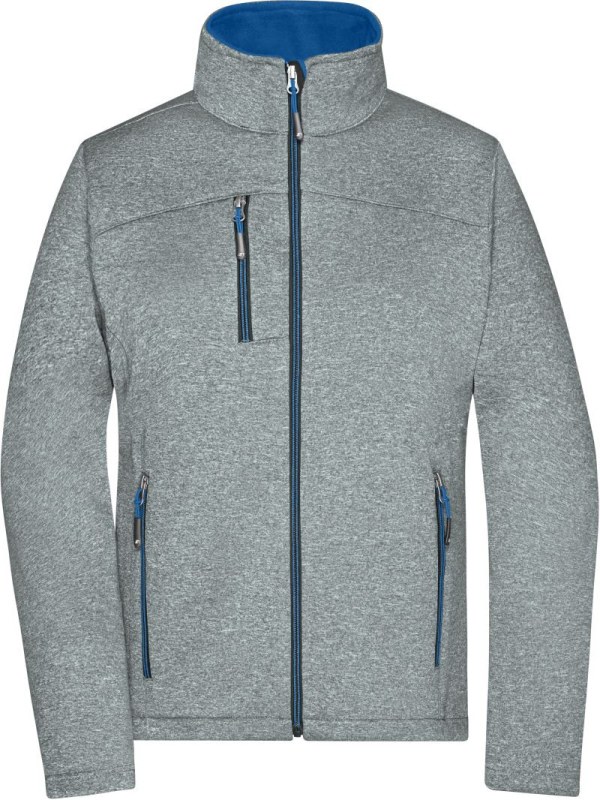 Daiber JN 1147 Dámská 2-vrstvá melanžová softshell bunda 02.1147 dark melange/royal