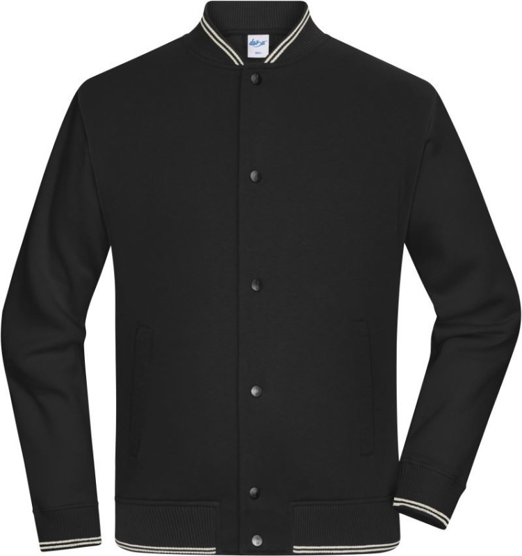 Daiber 8044 College bunda z&nbsp;bio bavlny 02.8044 black/black - Dámské oblečení bundy