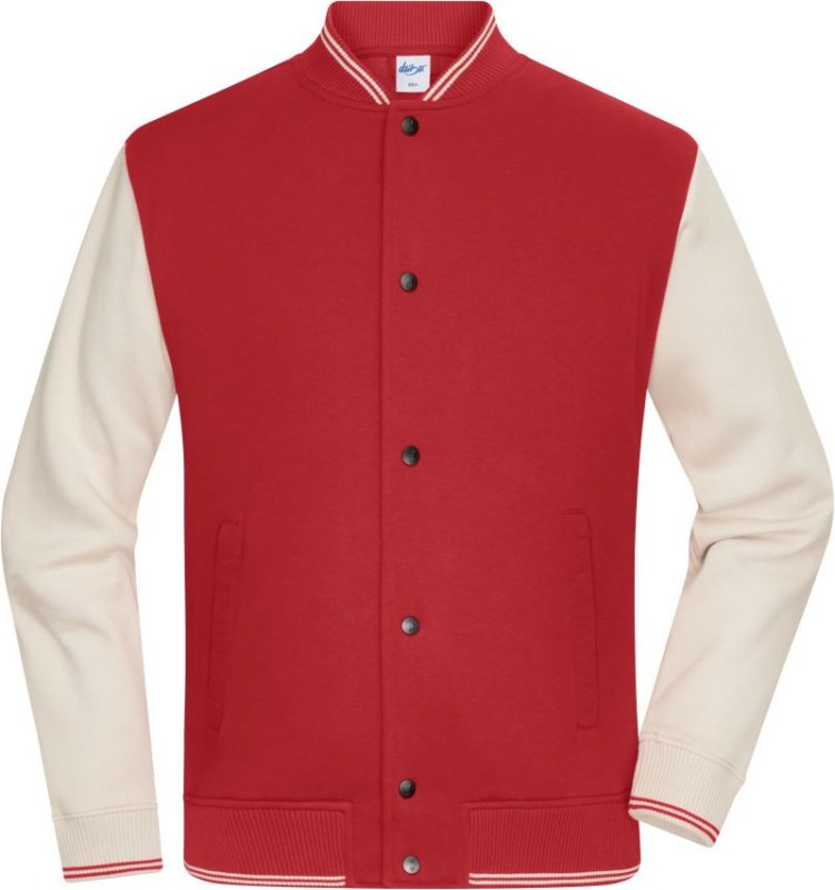 Daiber 8044 College bunda z bio bavlny 02.8044 carmine red/sandstone