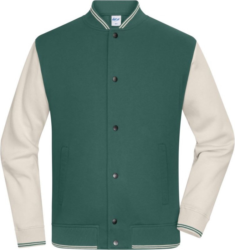 Daiber 8044 College bunda z bio bavlny 02.8044 smoky green/sandstone