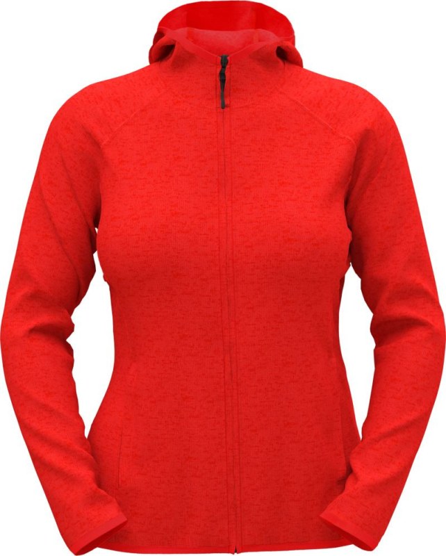 Stedman Lux Knit Fleece Jacket Women Dámská pletená fleecová bunda s&nbsp;kapucí 05.5560 scarlet red heather - Dámské oblečení bundy