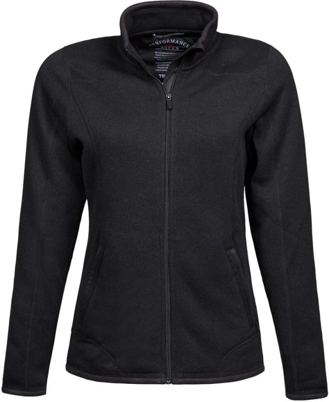 Tee Jays TJ 9616 Dámská melanžová pletená fleecová bunda 18.9616 black