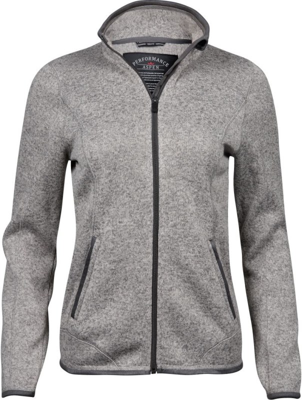 Tee Jays TJ 9616 Dámská melanžová pletená fleecová bunda 18.9616 grey melange