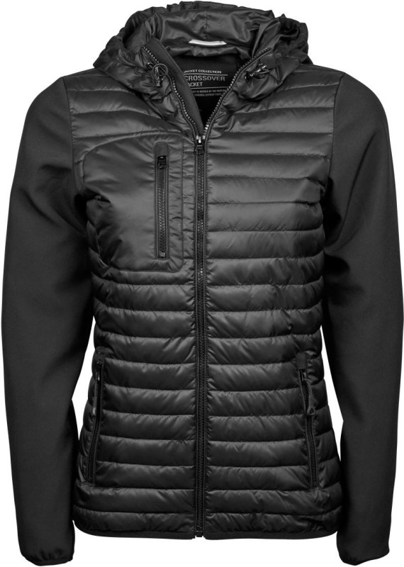 Tee Jays TJ 9629 Dámská bunda s kapucí Crossover 18.9629 black/black