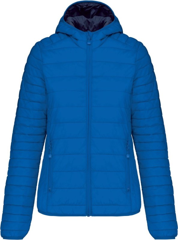 Kariban K 6111 Lehká dámská prošívaná bunda s kapucí 20.6111 light royal blue