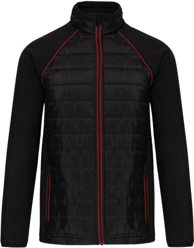 WK WK 6147 Pracovní hybridní bunda "Day-to-Day" 20.6147 black/red