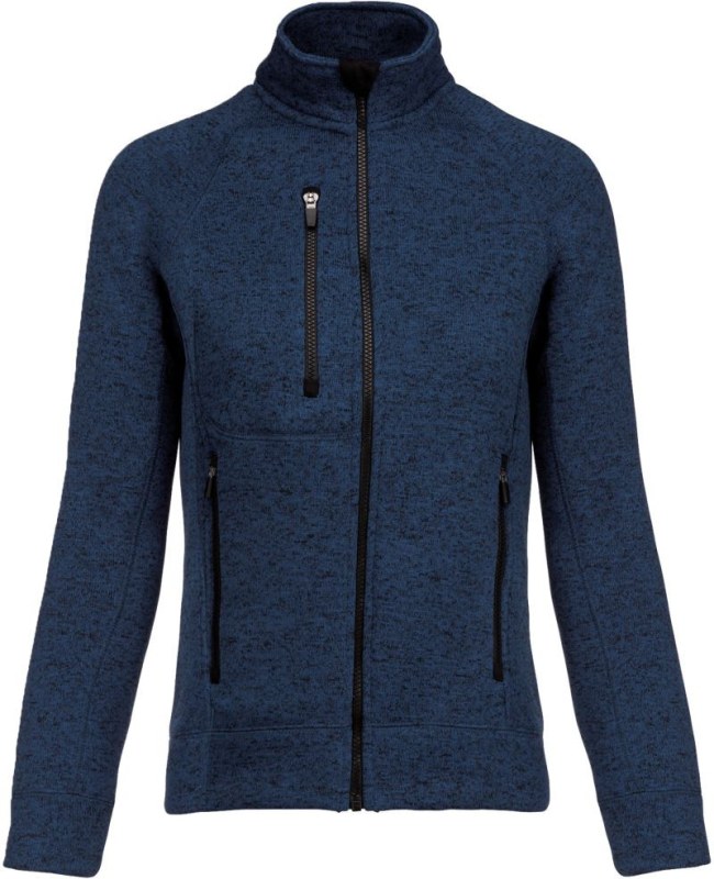Kariban K 9107 Dámská melanžová pletená fleecová bunda 20.9107 navy melange