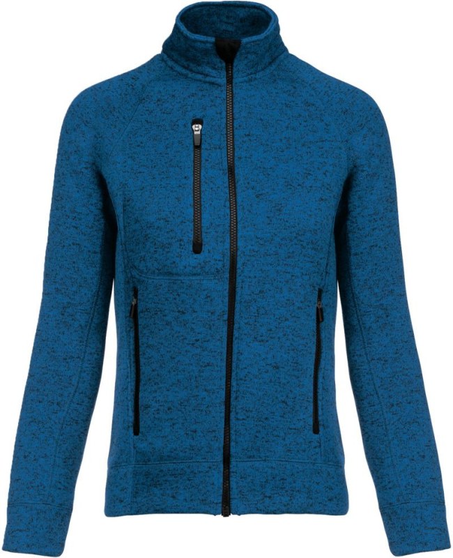 Kariban K 9107 Dámská melanžová pletená fleecová bunda 20.9107 light royal blue melange