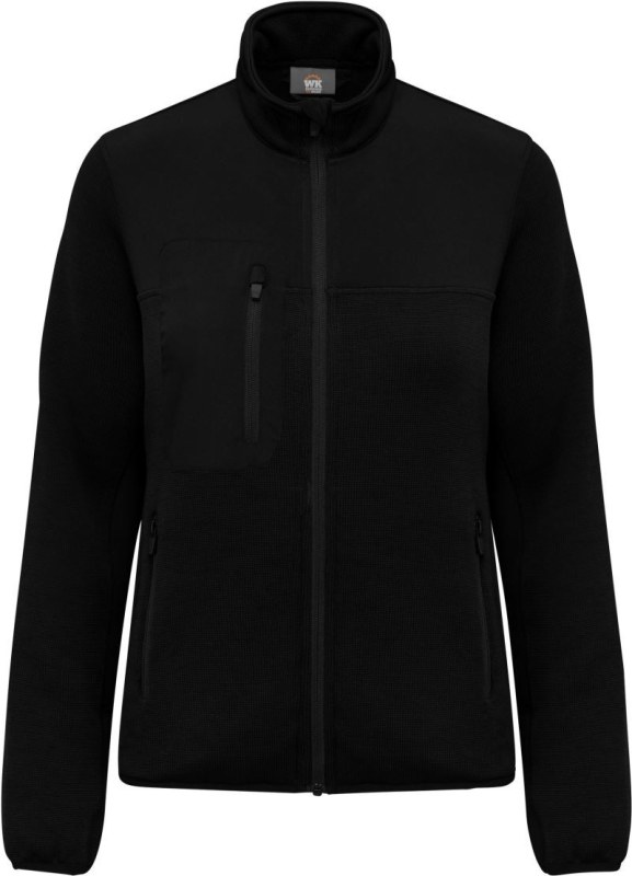 WK WK 9109 Dámská pracovní pletená fleecová bunda 20.9109 black