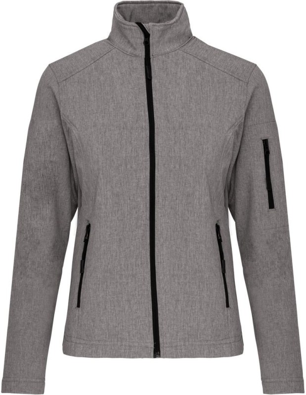 Kariban K 400 Dámská 3-vrstvá softshellová bunda 20.K400 marl grey - Dámské oblečení bundy