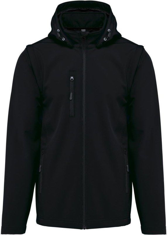 Kariban K 422 Unisex 3-vrstvá softshellová bunda s kapucí 20.K422 black