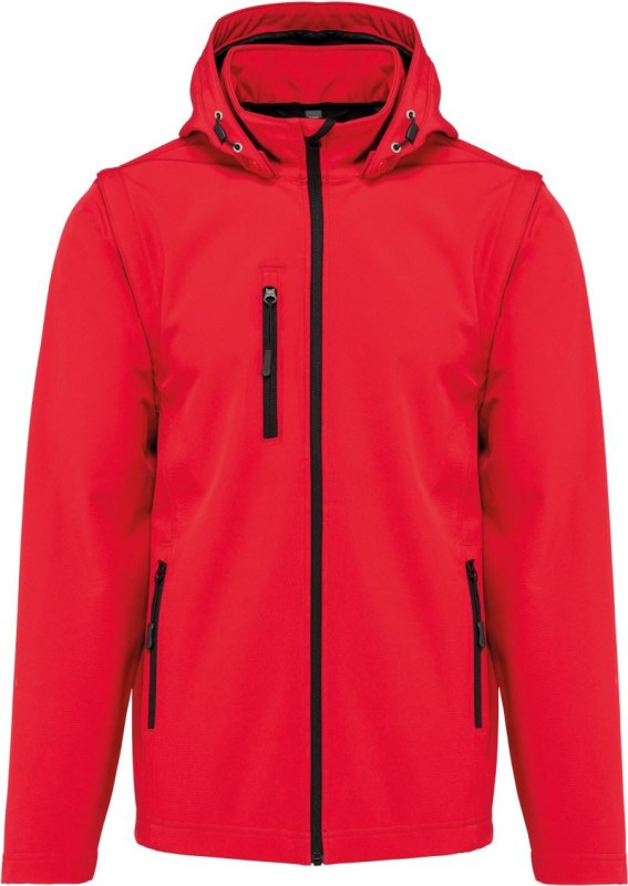 Kariban K 422 Unisex 3-vrstvá softshellová bunda s kapucí 20.K422 red