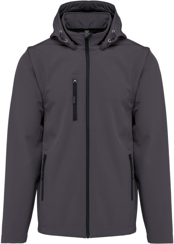 Kariban K 422 Unisex 3-vrstvá softshellová bunda s kapucí 20.K422 titanium