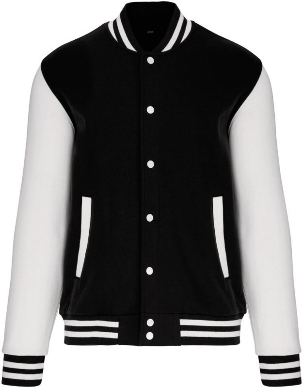 Kariban K 497 Unisex college bunda "Teddy" 20.K497 black/white