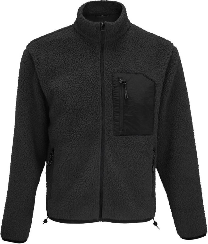 SOL´S Fury Fleecová bunda Sherpa 25.4042 carbon grey/black