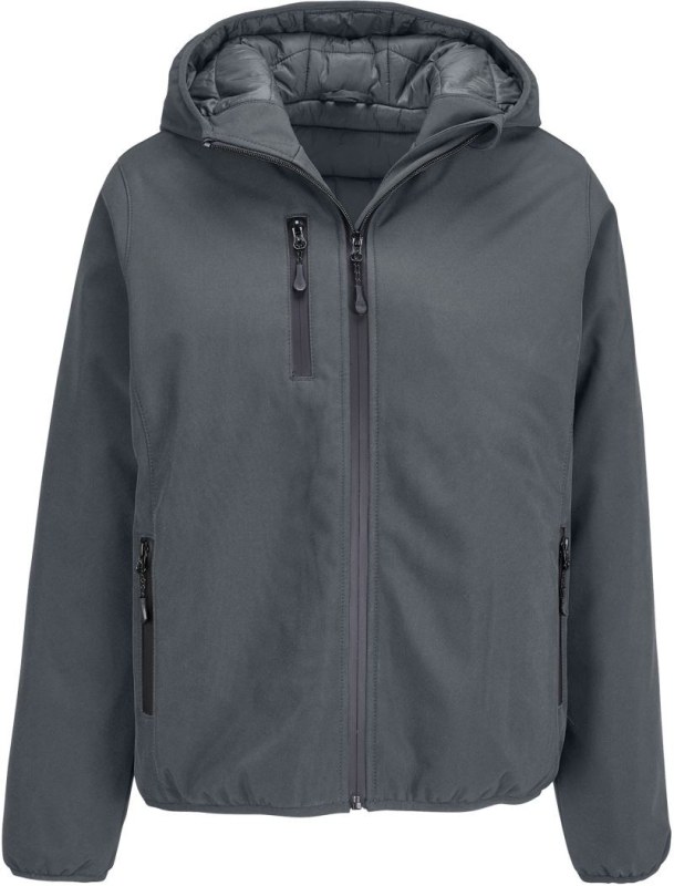 SOL´S Falcon Padded Women Dámská 3-vrstvá zimní softshellová bunda 25.4450 charcoal grey